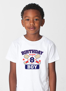 Printable Baseball 8th Birthday Boy Shirt Template DIY