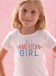 All American Girl Rhinestone T Shirt