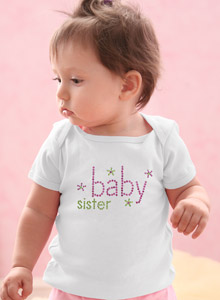 baby sister sparkling t-shirt