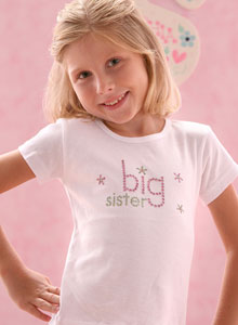 big sister sparkling t-shirt