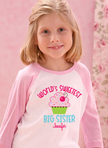 worlds sweetest big sister shirt
